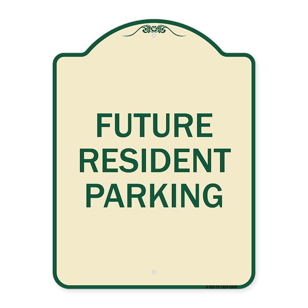 Signmission Designer Series-Future Resident Parking Tan & Green Heavy-Gauge Aluminum, 24" x 18", TG-1824-9840 A-DES-TG-1824-9840 - main